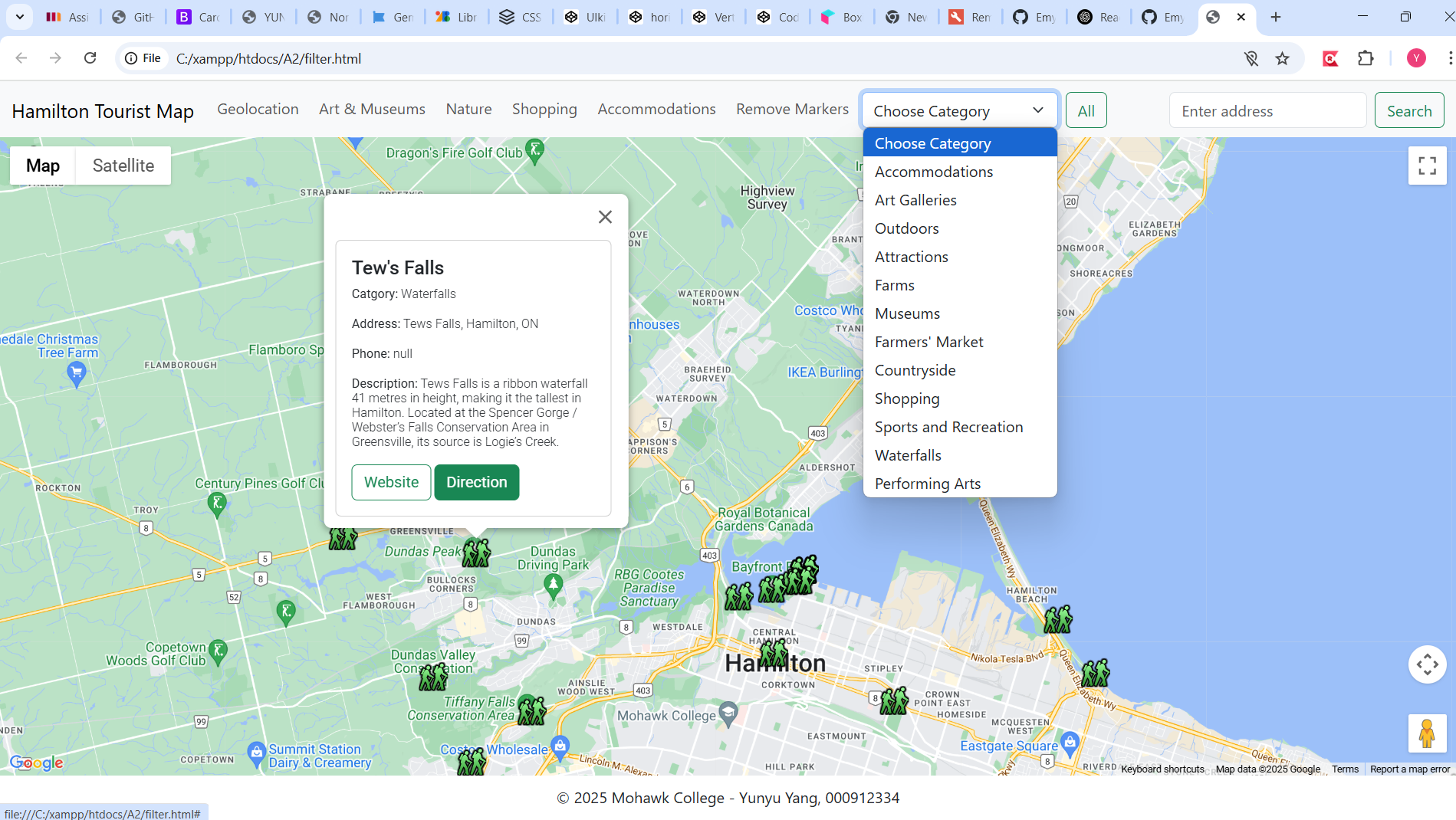 Hamilton Tourist Map